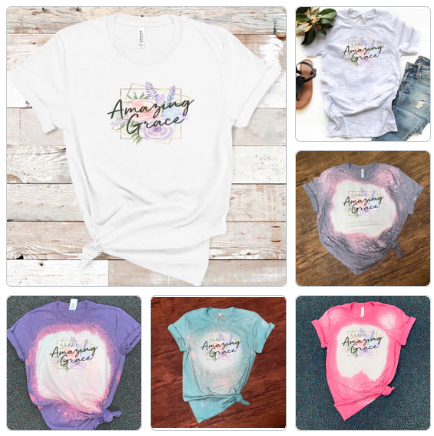 Amazing Grace w/ Floral Background