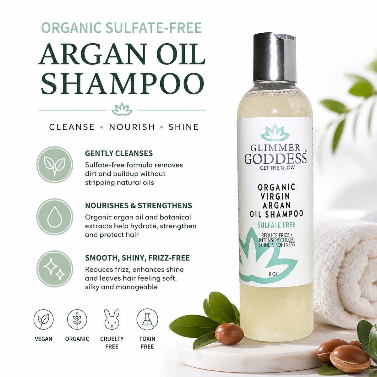 Organic Sulfate-Free Shampoo with Argan Oil for Healthy Hair