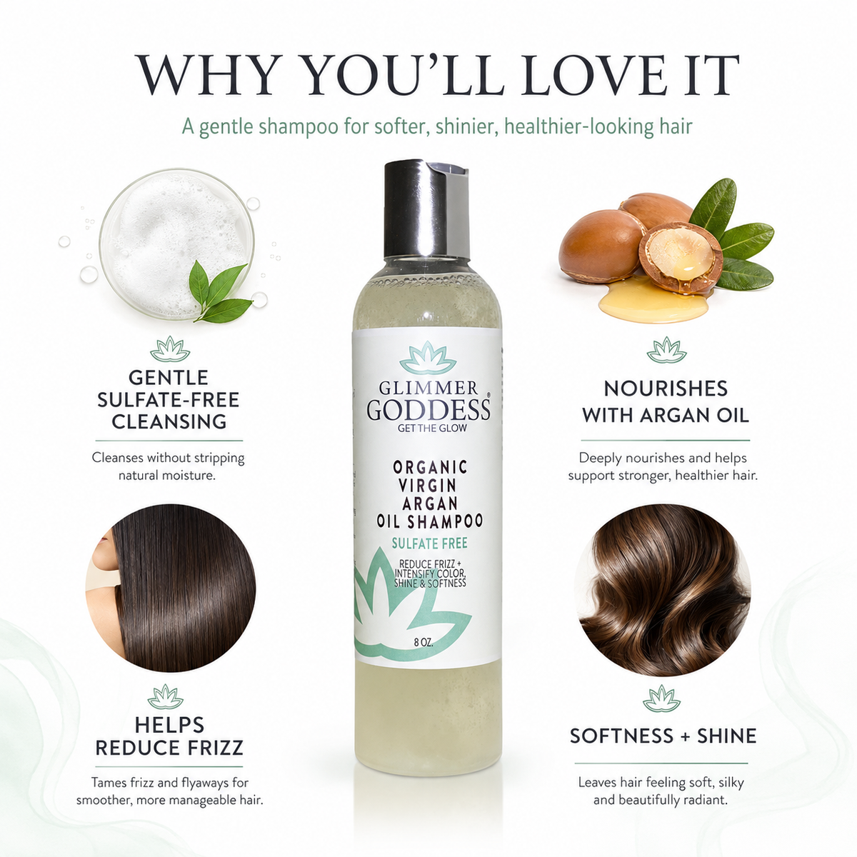 Organic Sulfate-Free Shampoo with Argan Oil for Healthy Hair