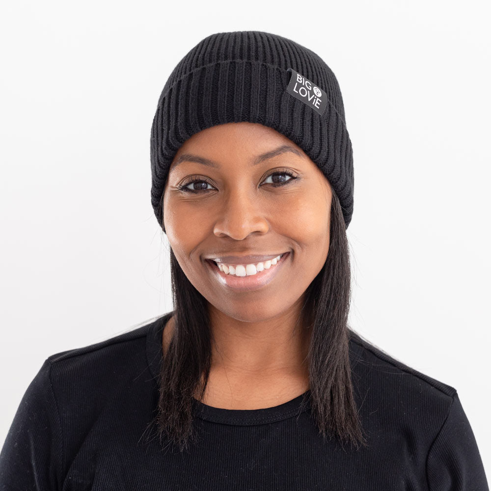 BADASS COTTON CASHMERE BEANIE | BLACK