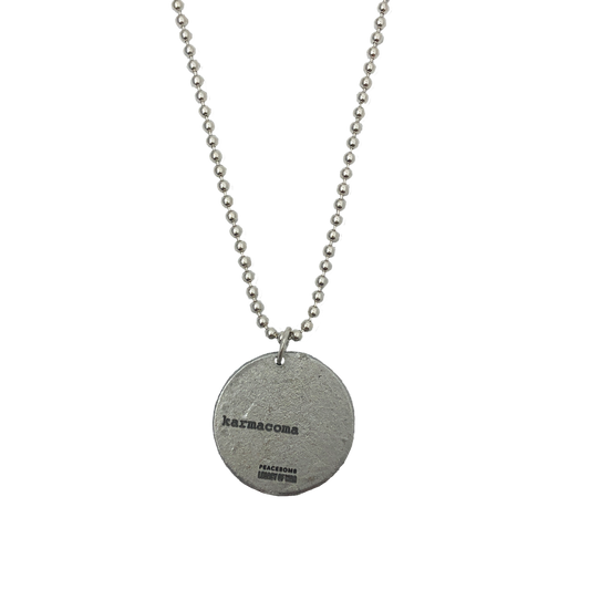 "KARMACOMA" COIN NECKLACE - MASSIVE ATTACK X LEGACY OF WAR COLLABORATION