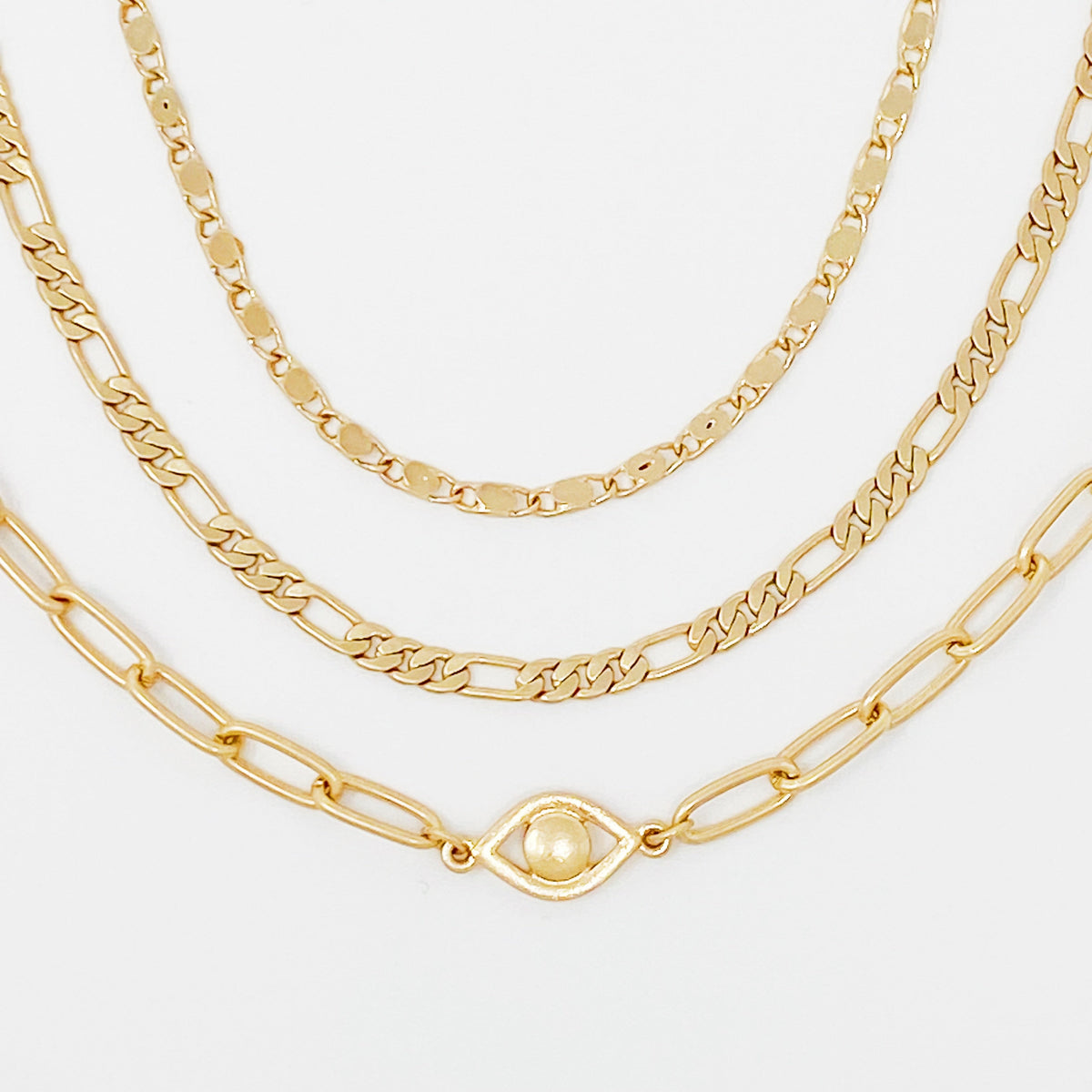 On Trend Chain Anklet, Set of 3