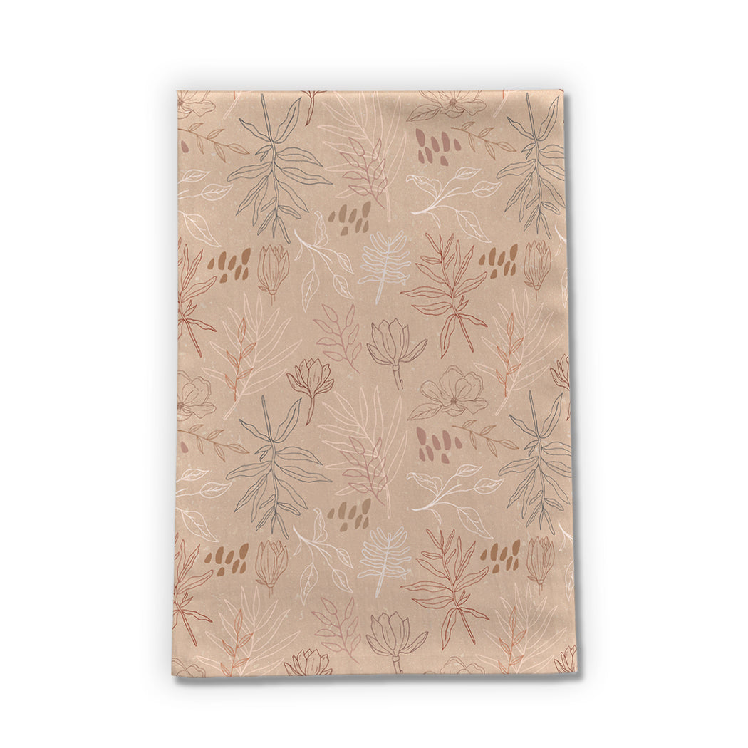 Desert Leaf Pattern Tea Towels