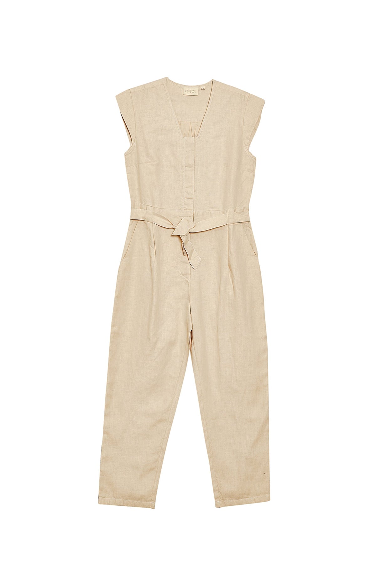 Evening Chai Jumpsuit in Neutral Beige