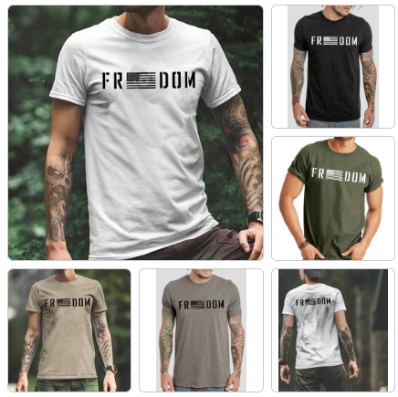 Freedom w/ American Flag - 12 Style Options