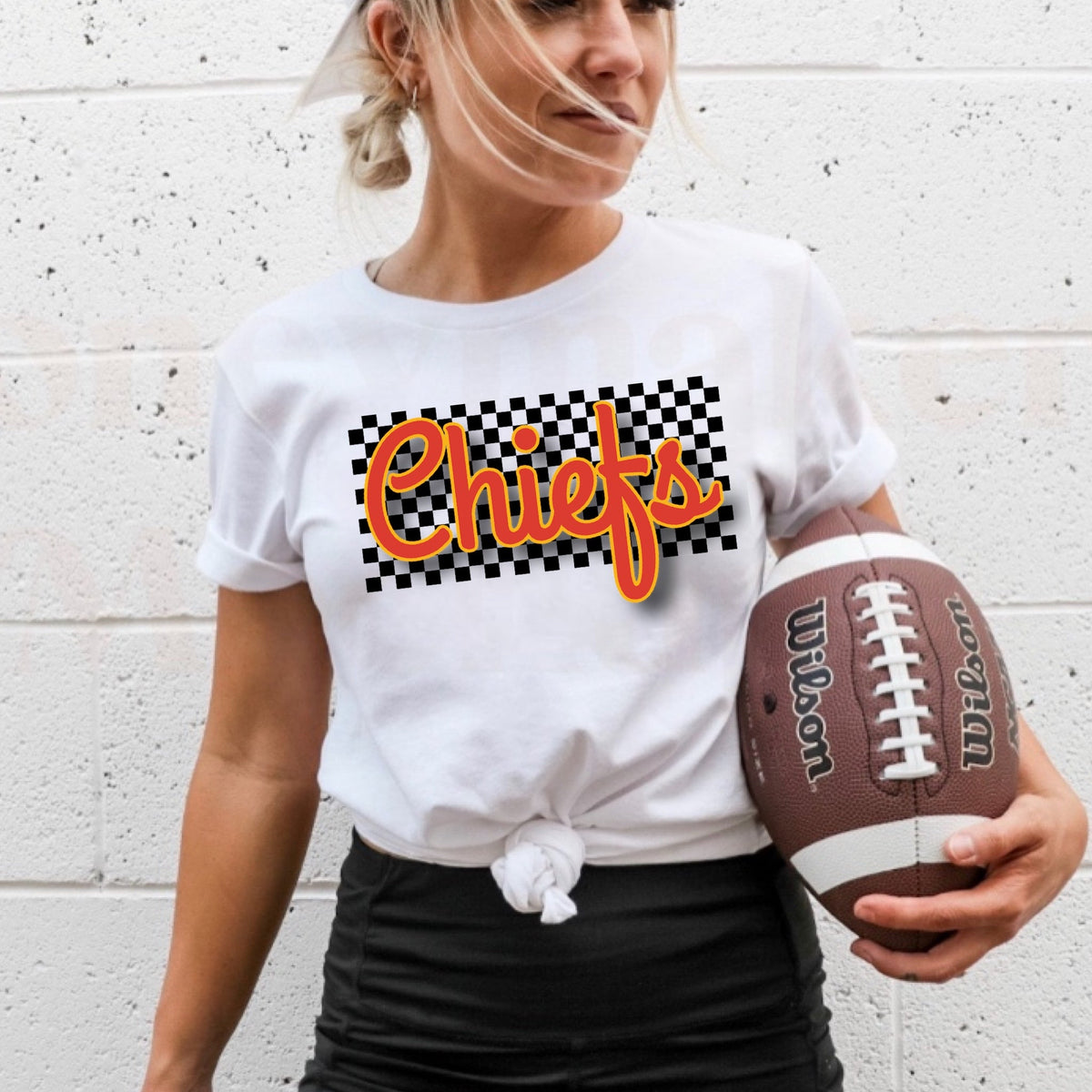 Chiefs w/ Checkered Background