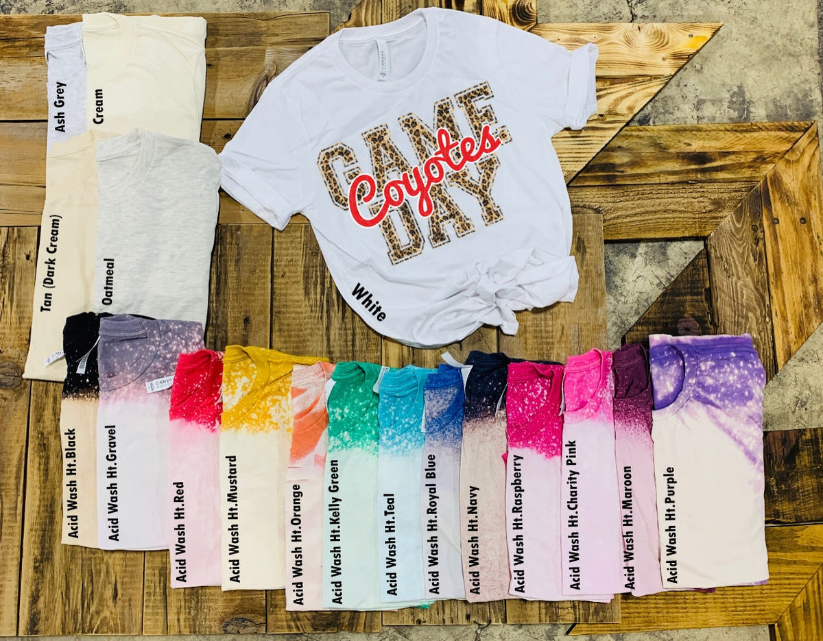 Coyotes Game Day w/ Red & Leopard Print - 14 Color Options
