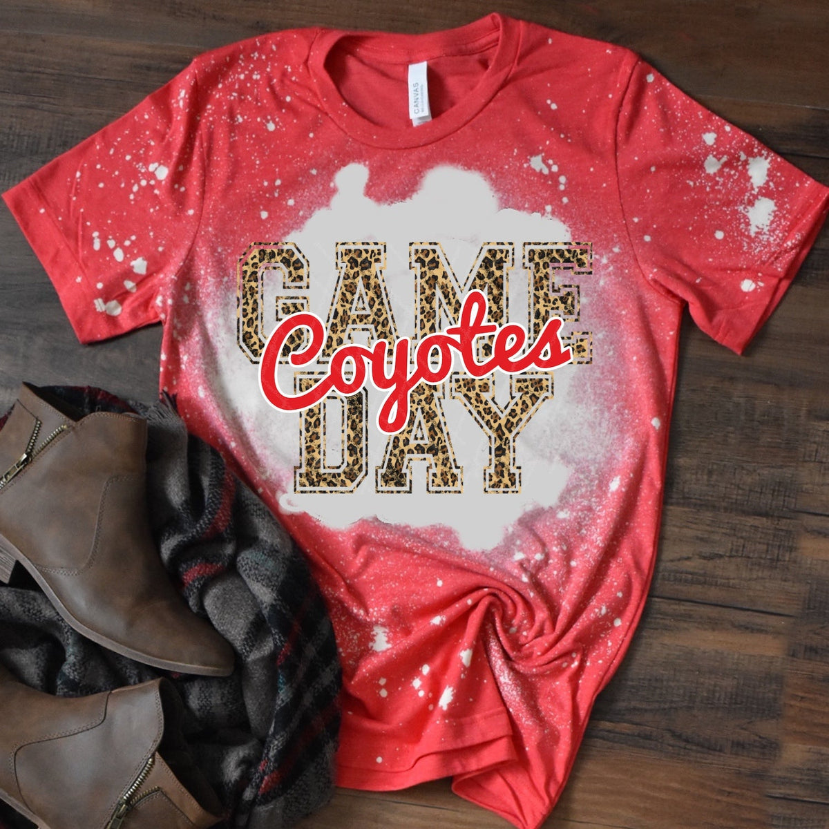 Coyotes Game Day w/ Red & Leopard Print - 14 Color Options