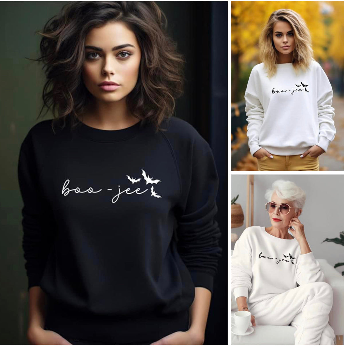 BOO-JEE - Cursive - White Ink