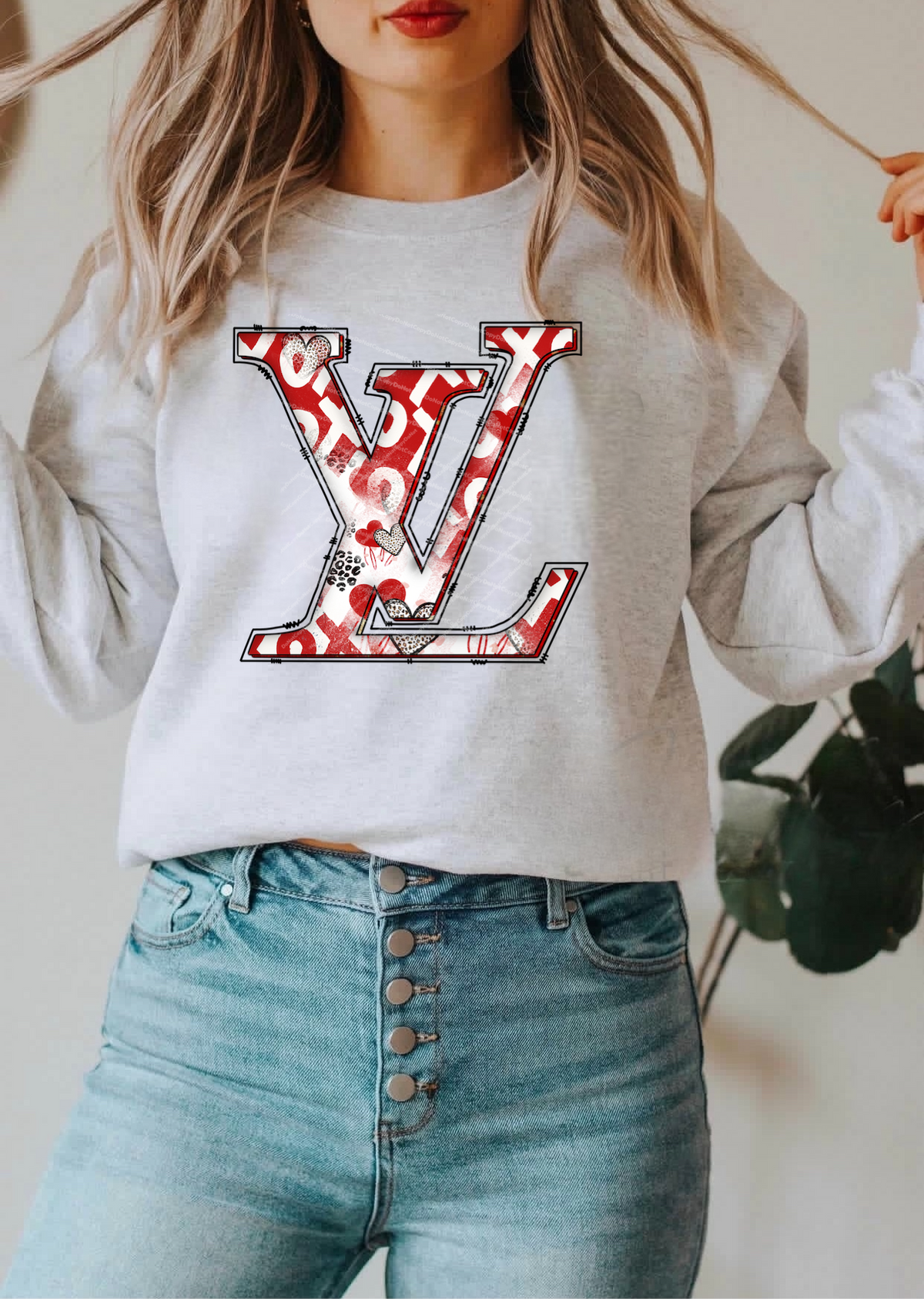 Bougie - Red & White LV - Valentine - Design 2