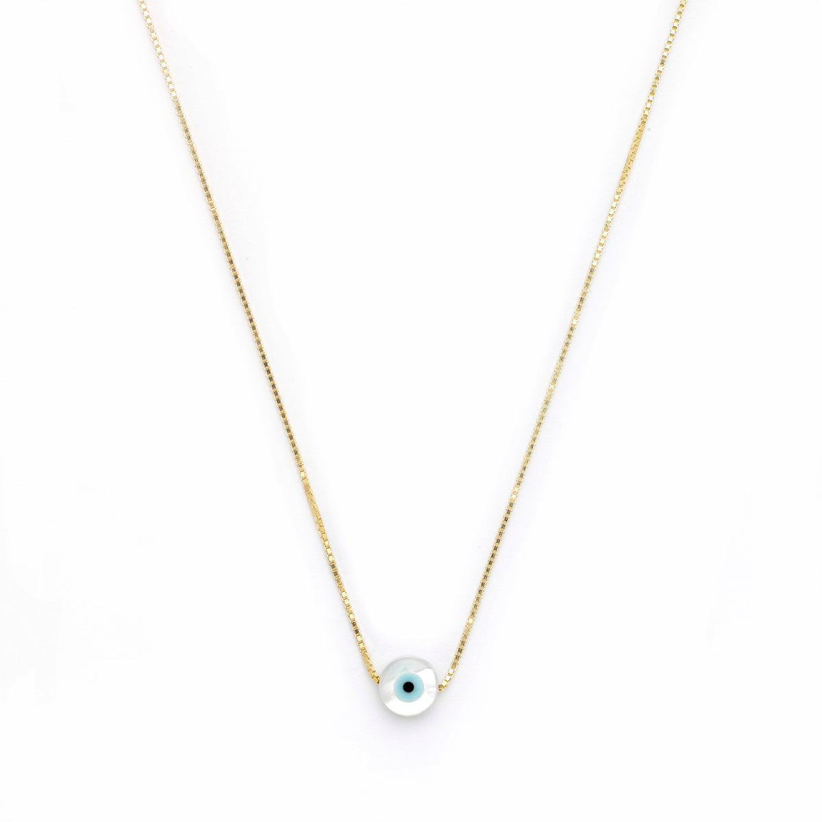 Rue Mother of Pearl Eye Necklace