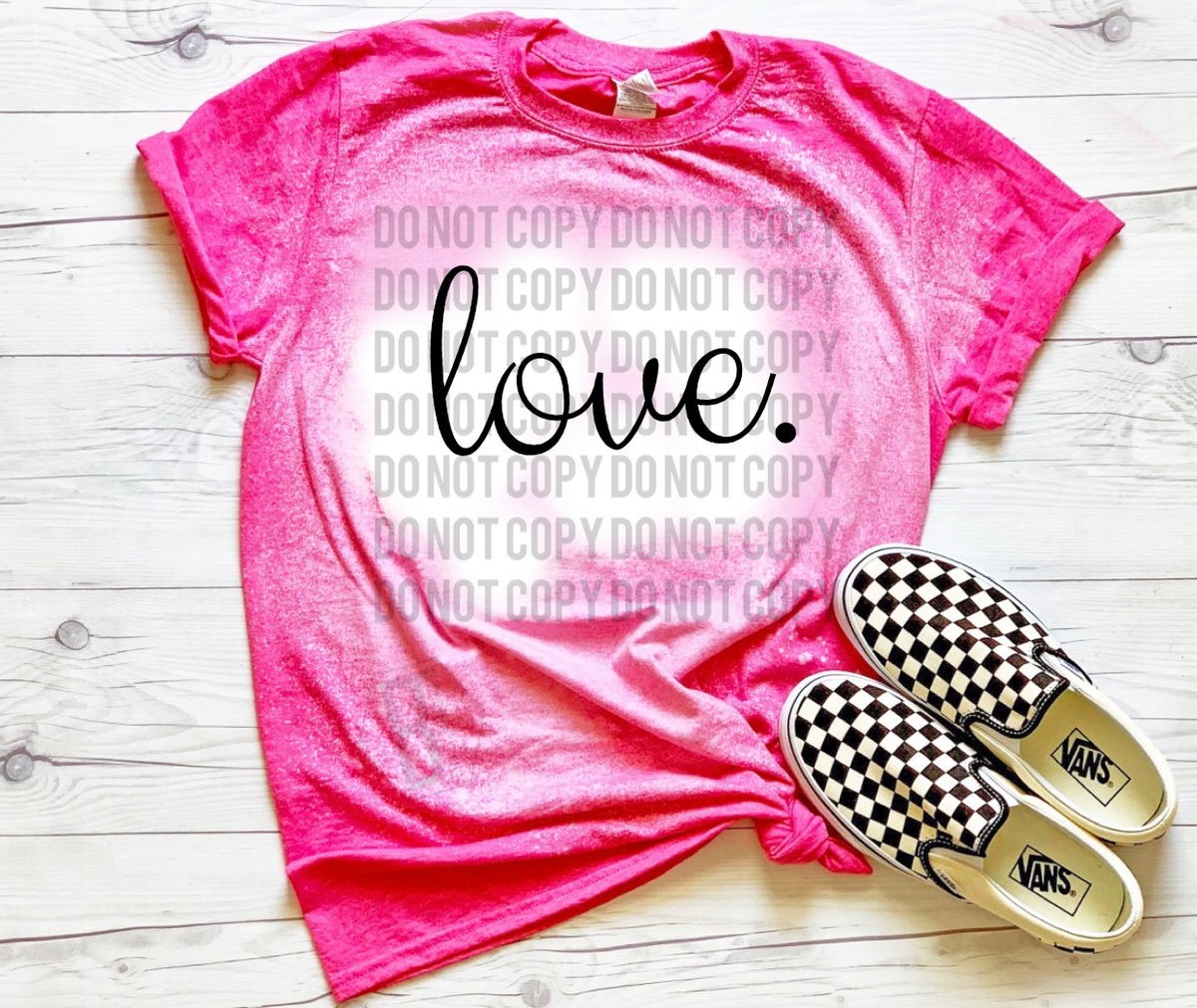 Love. - Acid Wash Charity Pink Tee