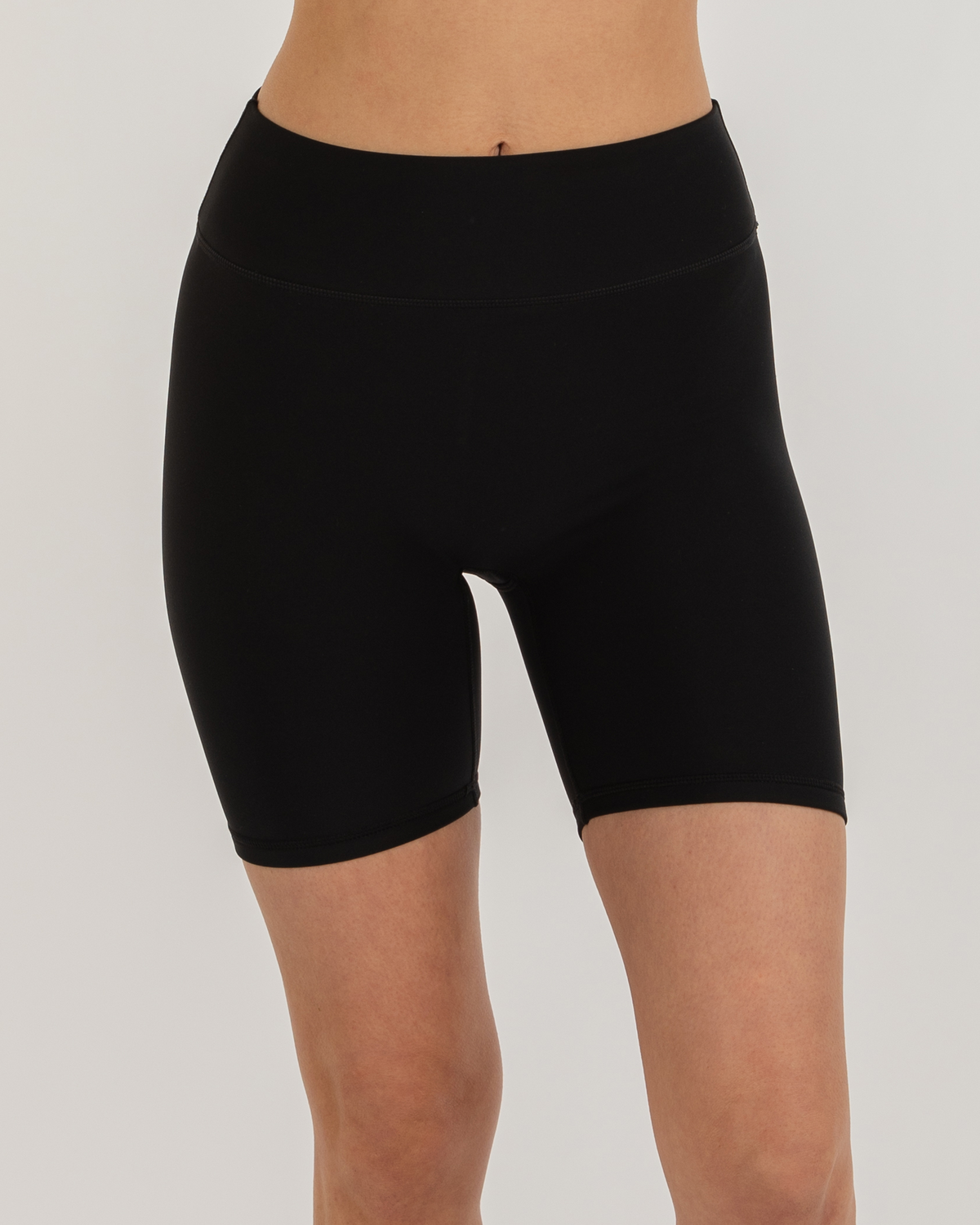 Hybrid Fleece Biker Shorts High Waist 6"