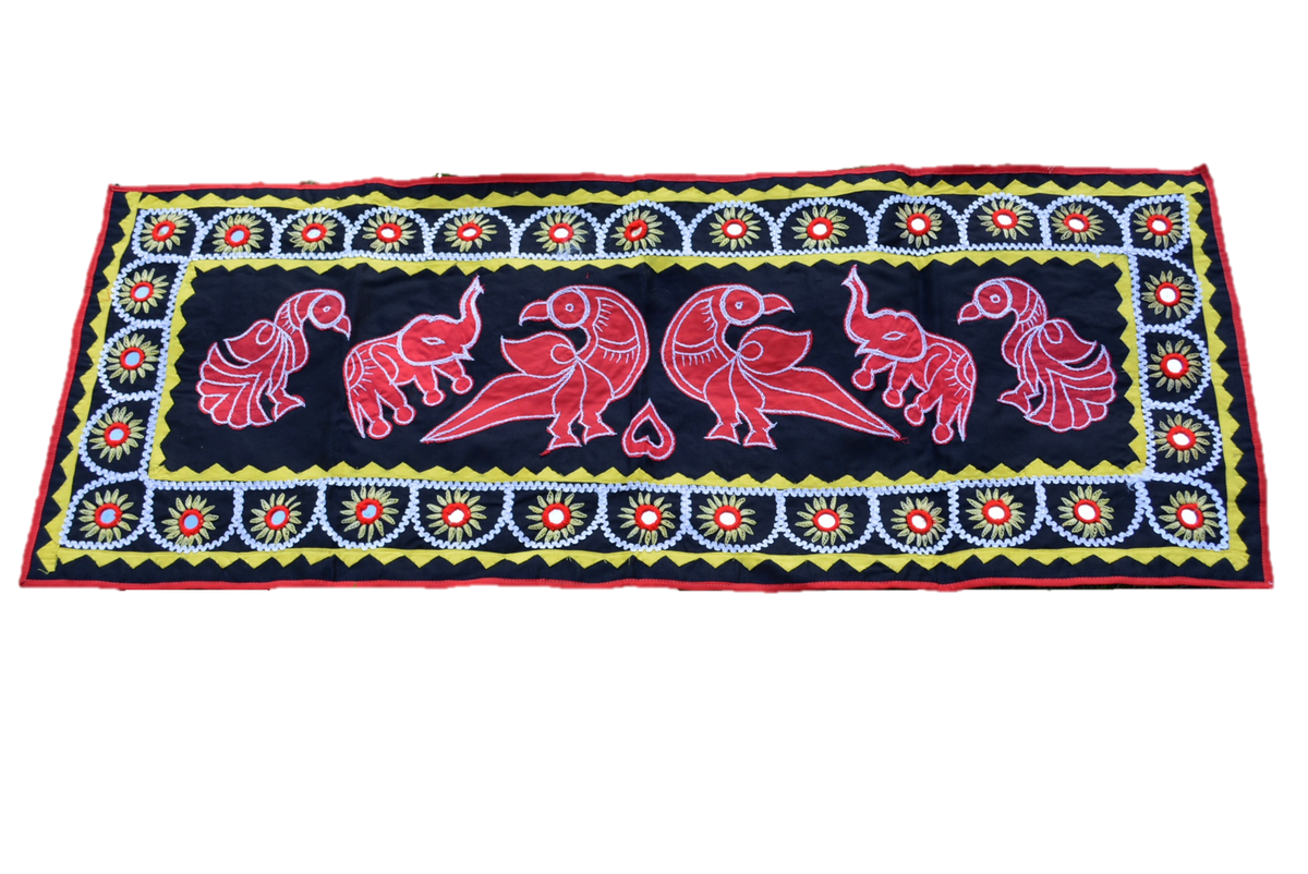 OMSutra Mandala Applique Boho Tapestry for Wall Decor