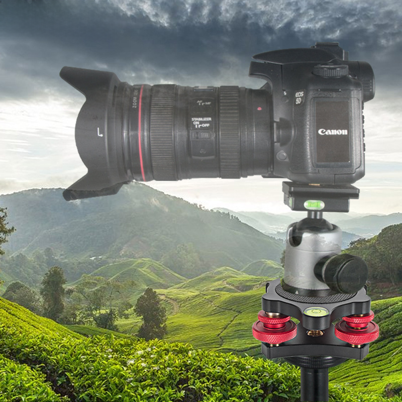 Camera Tripod Base with Adjustable Aluminum Angle