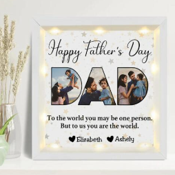 DadFrame | Special Father's Day Personalized Light Frame