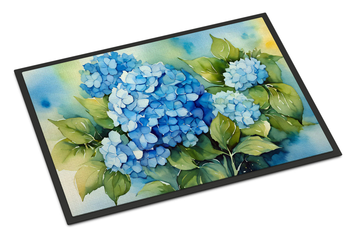 Hydrangeas in Watercolor Doormat