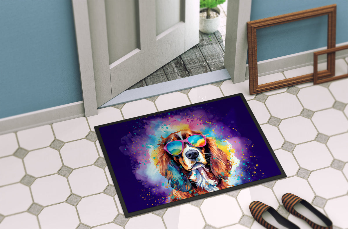 Cavalier Spaniel Hippie Dawg Doormat