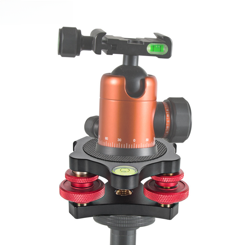 Camera Tripod Base with Adjustable Aluminum Angle