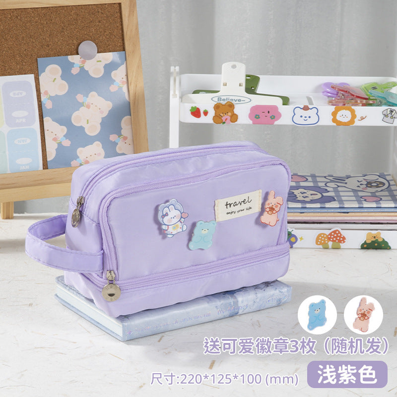 Kuromi Large Capacity Dual-Layer Pencil Case