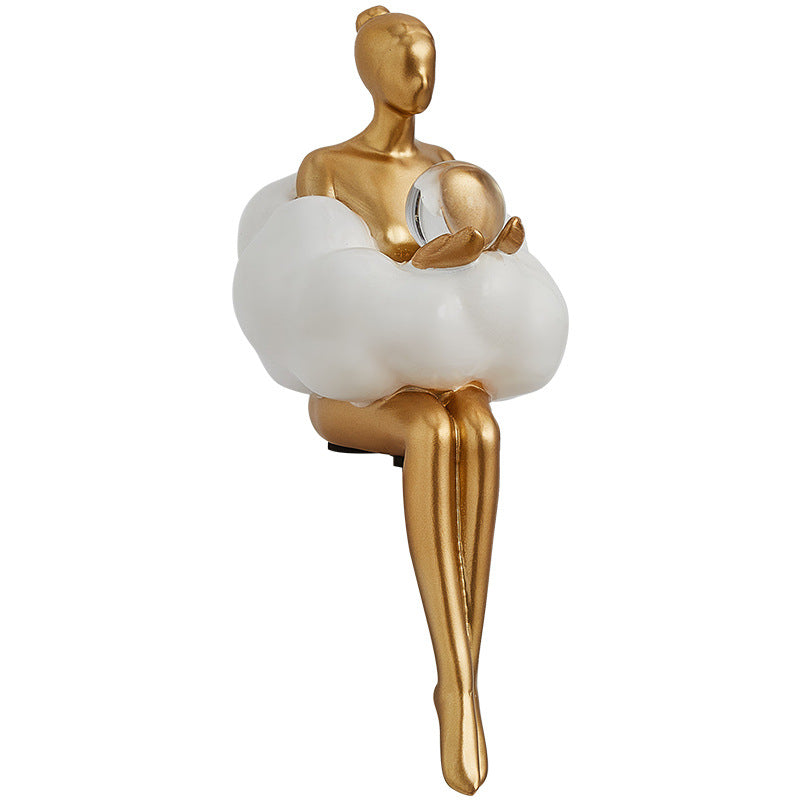 Original Design Cloud Girl Figurine for Home Decor