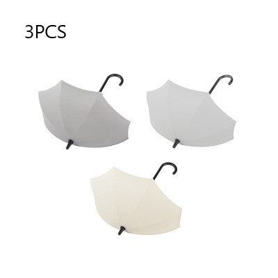 Cute Umbrella Sticky Hooks for Office and Home (Set of 3)