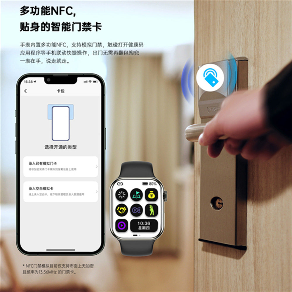 Smartwatch Series 9 CM9 with NFC and Voice Assistant