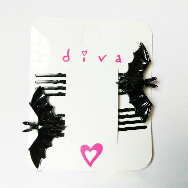 Black Bat Hair Clip - Headpiece Hair Accessory