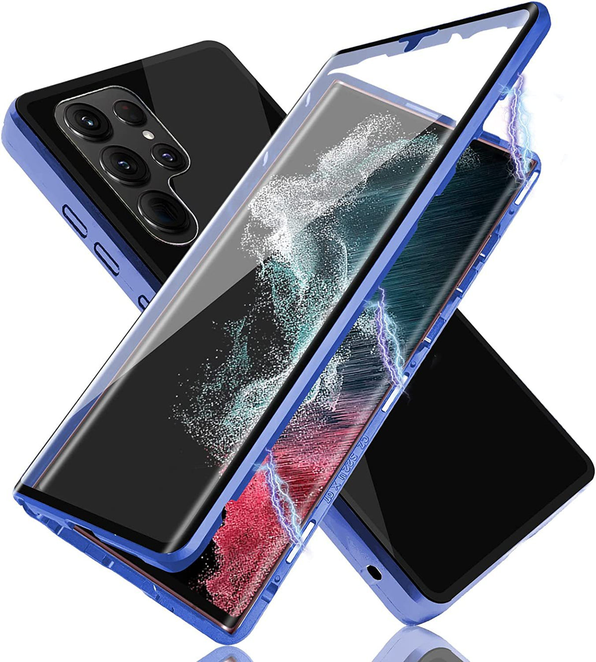 Magnetic Metal Dual-Sided Glass Case for Samsung S22
