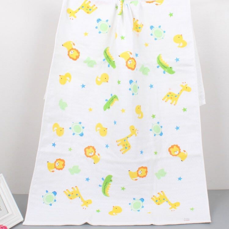 Double-layer Cartoon Print Baby Bath Towel