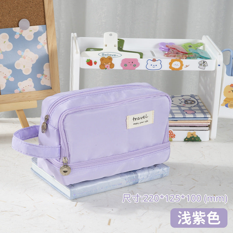 Kuromi Large Capacity Dual-Layer Pencil Case