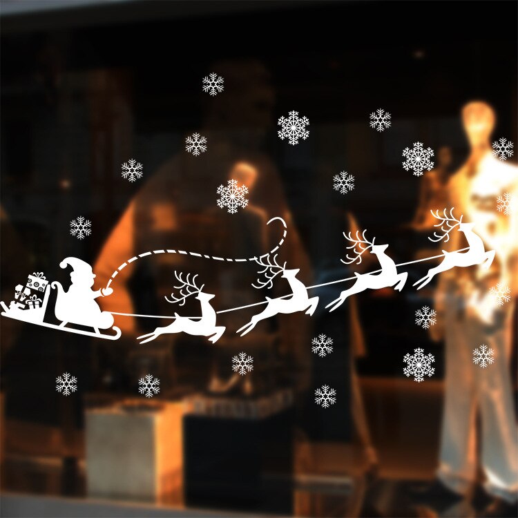 Christmas and New Year Static Cling Window Decorations