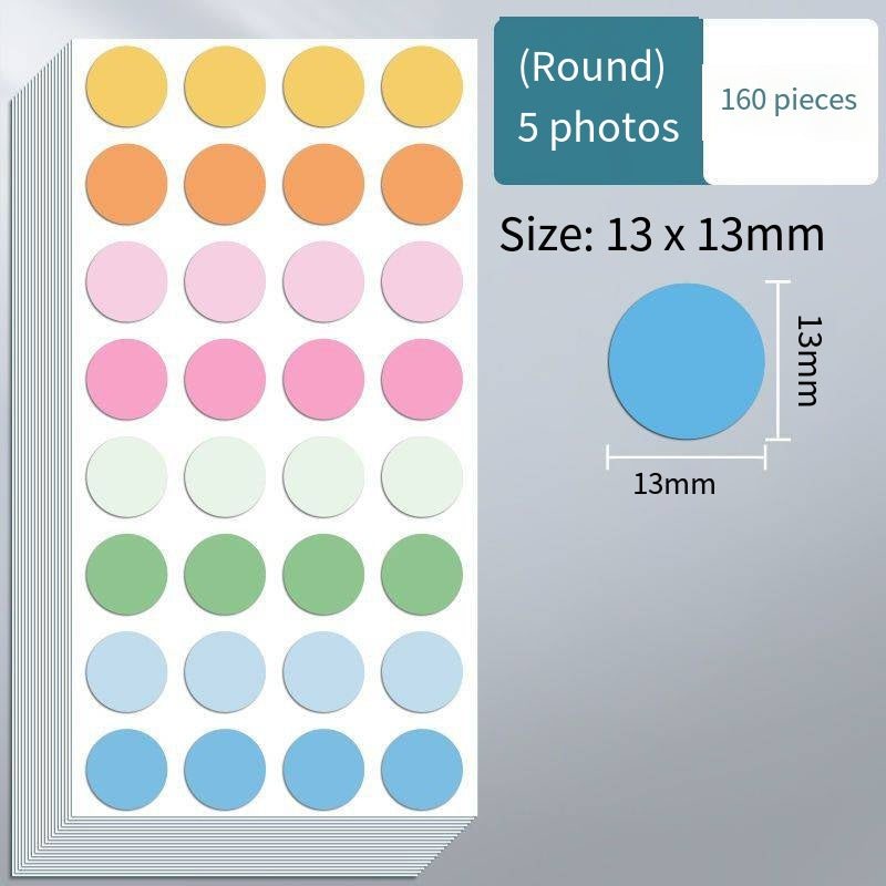 Colorful Dot Stickers - Round Self-Adhesive Labels
