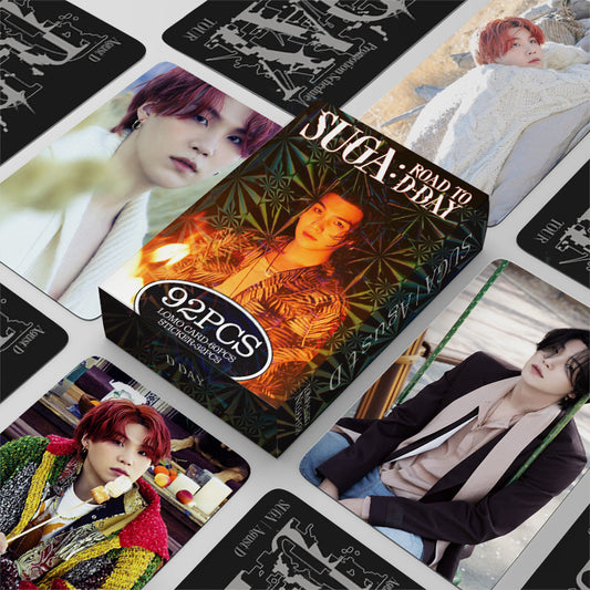 92pcs SUGA D-DAY Photo Cards - Double-Sided LOMO