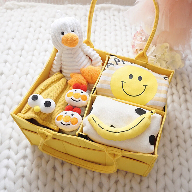Newborn Gift Box with Summer Dress and Baby Supplies