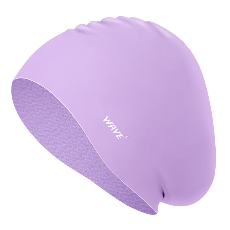 Fashionable Waterproof Silicone Swimming Cap for Long Hair