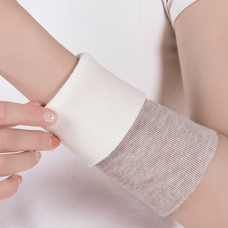Men's and Women's Thick Fleece Wrist Guards for Winter