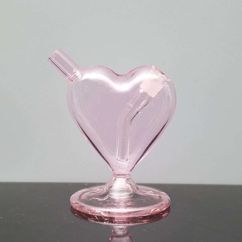 Customizable Colorful Transparent Glass Heart Craft