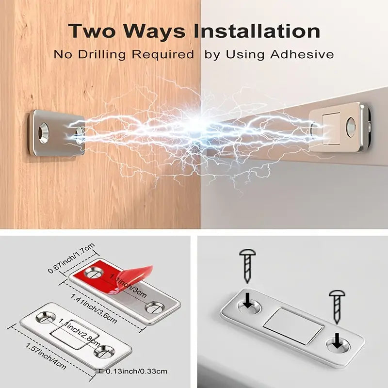 Ultra Thin Magnetic Catch for Cabinet Doors (1 Piece)