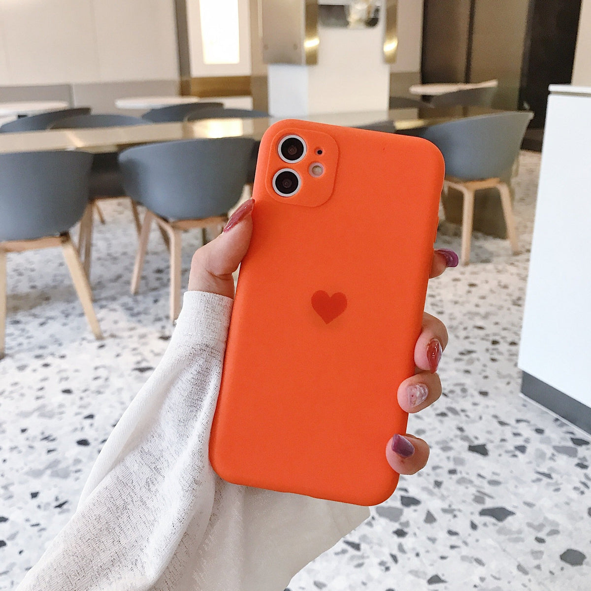 Liquid Heart Frosted Phone Case