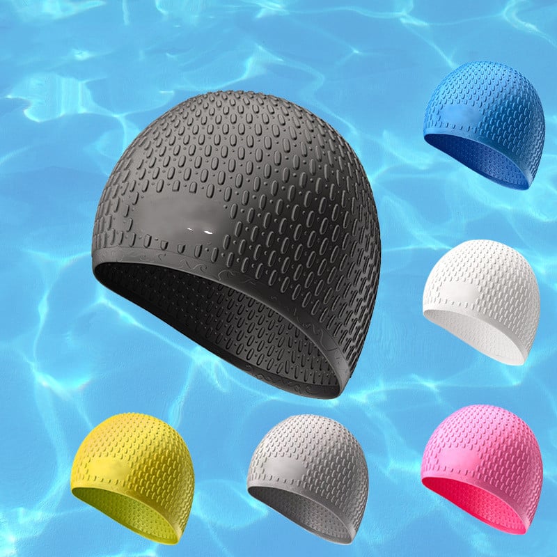 Fashionable Silicone Water Drop Swim Cap