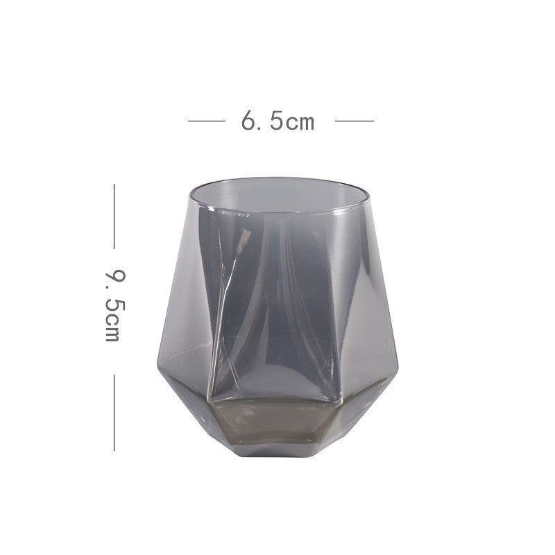 Six-Range Diamond Glass Whiskey Cup for Home Use