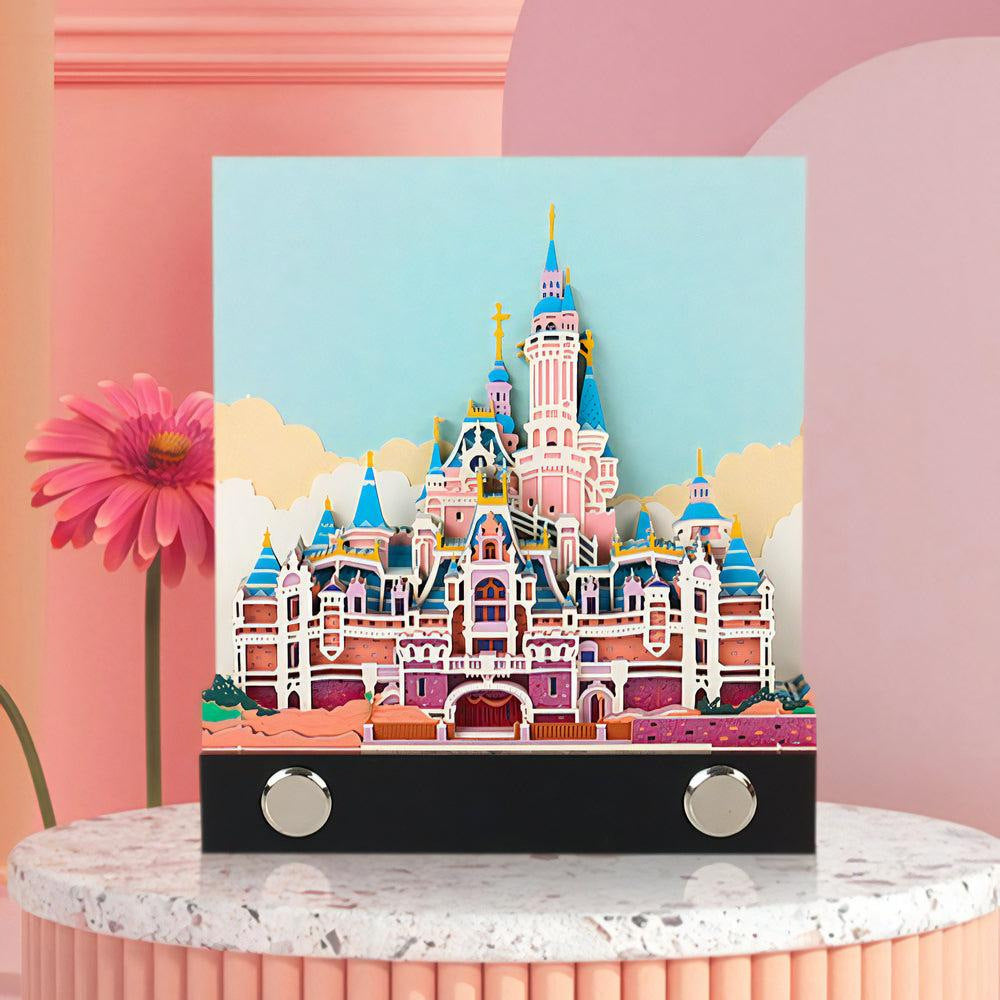 2024 3D Paper Carved Calendar - Romantic Pink Treehouse