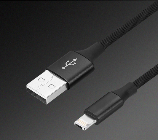 90-Degree USB Charging Cable for Apple & Android