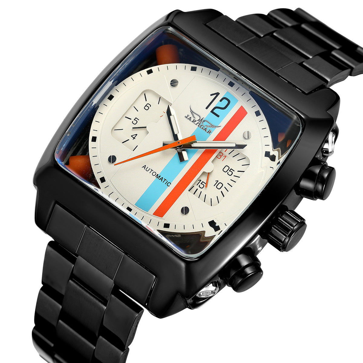 Multifunctional Square TV Style Men's Casual Watch