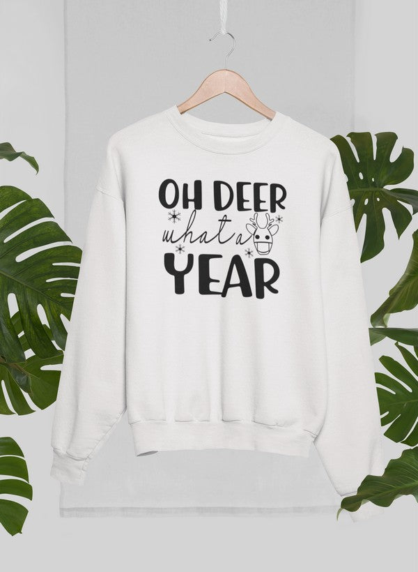Oh Deer What A Year Sweat Shirt