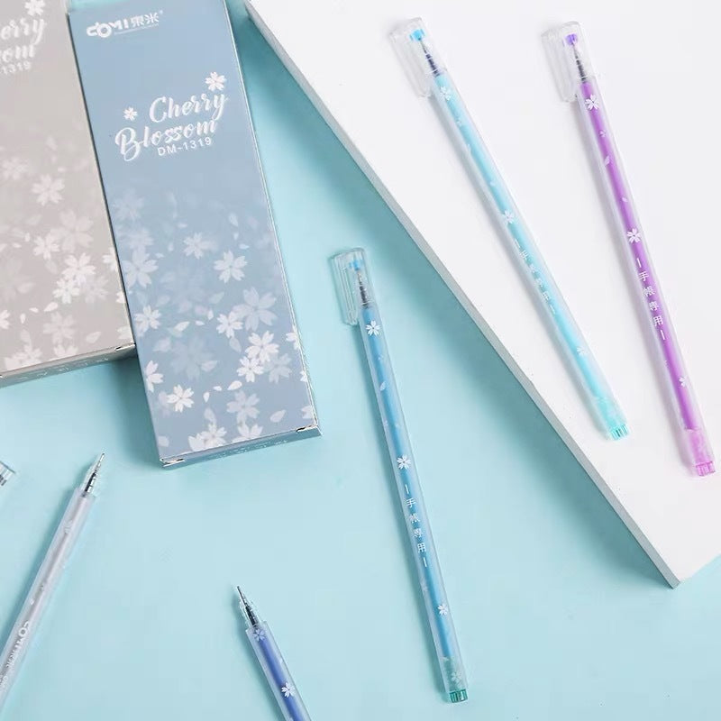 Wholesale Colorful Cherry Blossom Gel Pens (Macaron)