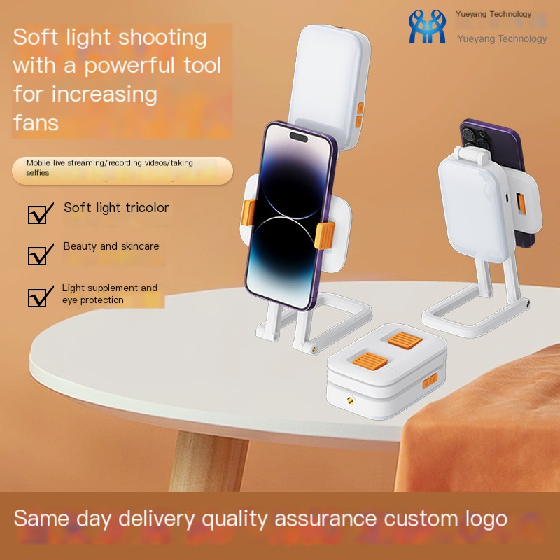 Portable LED Desk Light for Streaming and Selfies