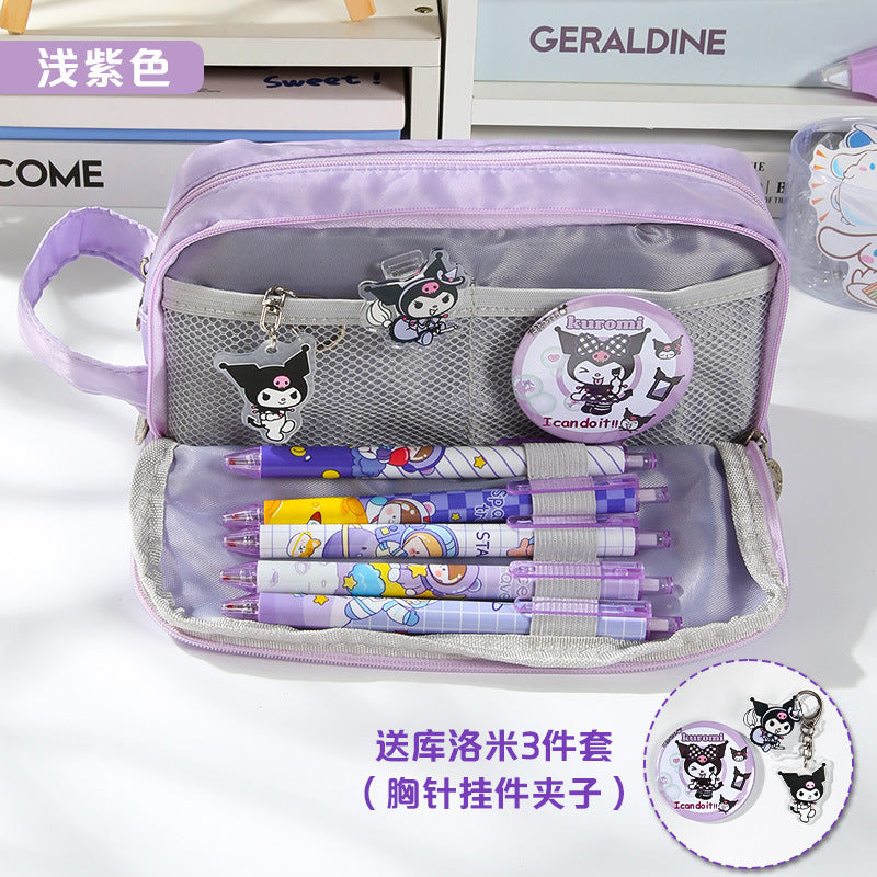 Kuromi Large Capacity Dual-Layer Pencil Case