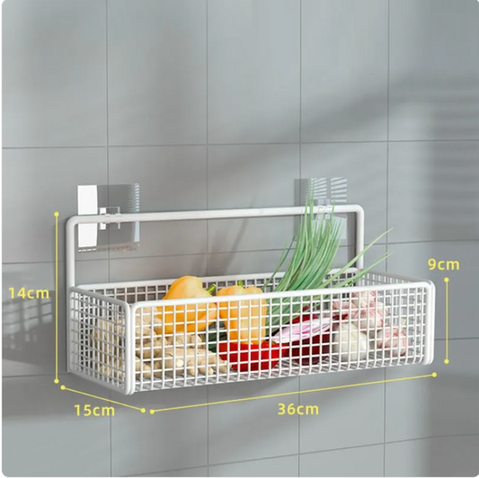 Adhesive Wall-Mounted Kitchen Basket Shelf
